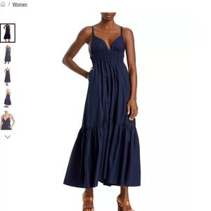 ALC Rhodes Cutout Cotton Dress Size 4 in Navy